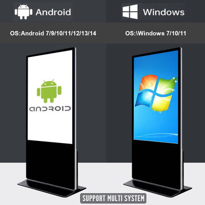 كيوسك الإشارات الرقمية على الأرض مع WIFI Android و FHD LCD Smart Advertising Display