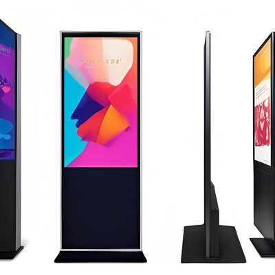 شاشة عرض إعلانية ذكية داخلية بشاشة لمس LCD عمودية قائمة بذاتها مقاس 43 بوصة من iBoard، مشغل لافتات رقمية إعلانية