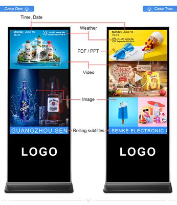 شاشة ملصقات LED متحركة شاشة LED محمولة واقفة على الأرض للدعاية التجارية والفعاليات