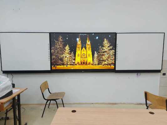 سبورة بيضاء رقمية مقاس 75 بوصة، لوحات خضراء لسبورة LCD مترابطة من IFPD