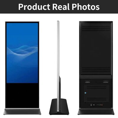 شاشة عرض رقمية سوداء مقاس 43 بوصة مع إدارة محتوى عن بعد وحجم شاشة مخصص لعرض إعلاني محسّن