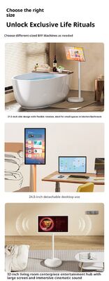 كشك شاشة لمس مدمج بماسح ضوئي لرمز الاستجابة السريعة بتصميم عصري بنسبة تباين 4000 إلى 1 مصمم للتفاعل مع العملاء