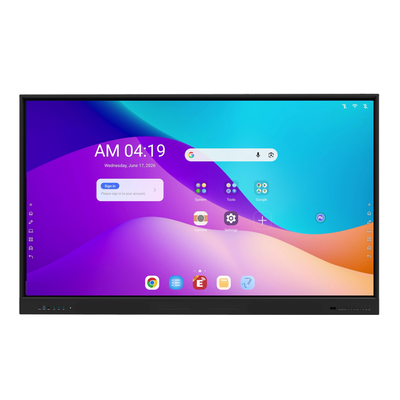 شاشات مسطحة تفاعلية Android 16 معتمدة من Google EDLA مقاس 65/75/86/98 بوصة من iBoard