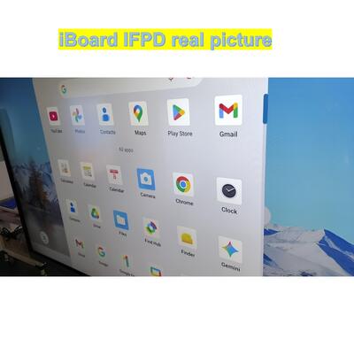 لوحة مسطحة تفاعلية شهيرة 65 بوصة 4k دقة لمسة ذكية مع نظام أندرويد جديد المعدات للاجتماعات المكتبية في الفصل الدراسي