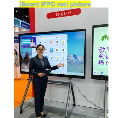لوحة مسطحة تفاعلية شهيرة 65 بوصة 4k دقة لمسة ذكية مع نظام أندرويد جديد المعدات للاجتماعات المكتبية في الفصل الدراسي