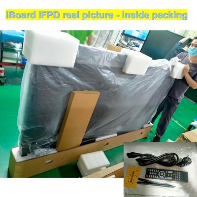 لوحة شقة تفاعلية iBoard 86 بوصة دقة 4k لمسة ذكية مع معدات نظام أندرويد جديدة للاجتماعات المكتبية في الفصل الدراسي
