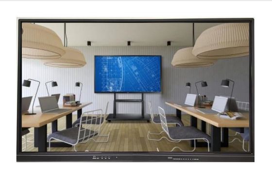 75 بوصة LED السبورة التفاعلية بالأشعة تحت الحمراء تعمل باللمس نظام Android Windows نظام مزدوج