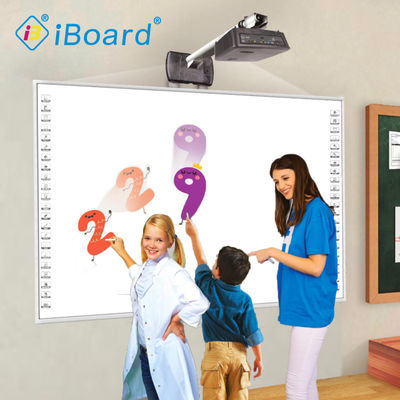 iBoard الكل في واحد السبورة التفاعلية بالأشعة تحت الحمراء ، السبورة البيضاء للتلفزيون الذكي Rohs لتدريس الفصل