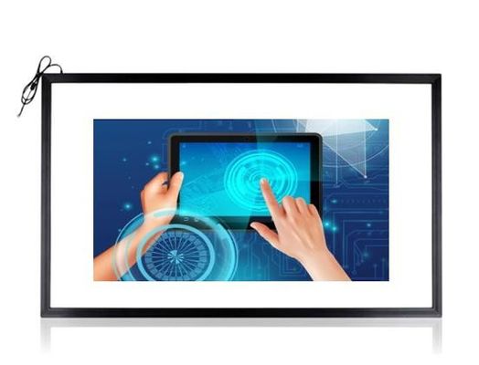 55 بوصة تعمل بالأشعة تحت الحمراء التي تعمل باللمس مجموعة تراكب واجهة USB لشاشة تعمل باللمس كشك جدار الفيديو
