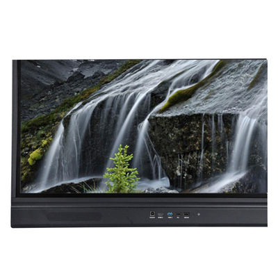 شاشة بيضاء تفاعلية LED مقاس 65 بوصة، لوحة مسطحة ذكية بنظام Android، 20/40 نقطة لمس، بالأشعة تحت الحمراء، لون أسود