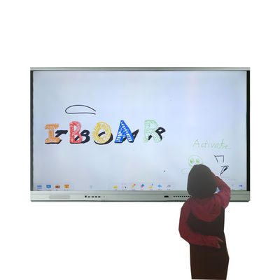 3840*2160 لوحة تعليمية LCD 5ms لوحة لمس تفاعلية ويندوز لينكس للأشعة تحت الحمراء للتعليم التجاري أو المدرسي