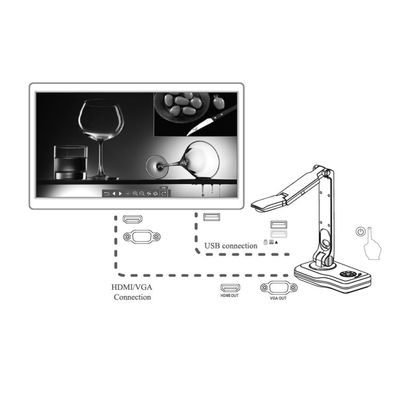 1080P Visualizer Document Camera 8.0MP 11LED مع سوفت بوكس