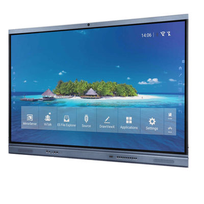لوحة بيضاء تفاعلية الكل في واحد SECAM 86in 20 نقطة تعمل باللمس 450cd / M2
