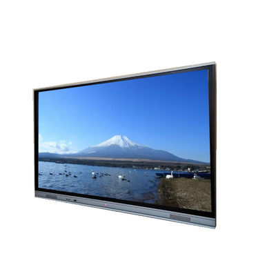 UHD 4K شاشة لمس تفاعلية شاشة مراقبة صفر فجوة الزجاجي التلفزيون الذكي لوحة بيضاء مع كل شيء في جهاز كمبيوتر واحد
