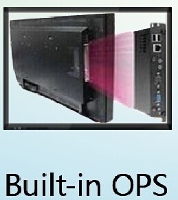 آي بورد لوحة مسطحة تفاعلية محمولة سوداء صغيرة مدمجة OPS I7 I5 Generation Intel Core
