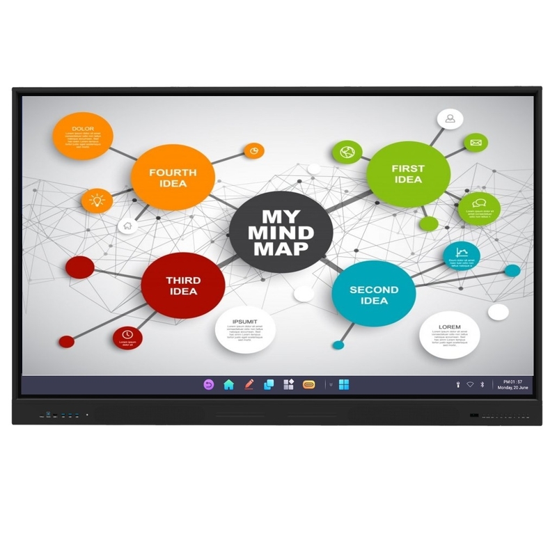 لوحة ذكية ذات دقة 4K 86 بوصة All In One كمبيوتر تفاعلي شاشة عرض مسطحة للاجتماعات والتدريس