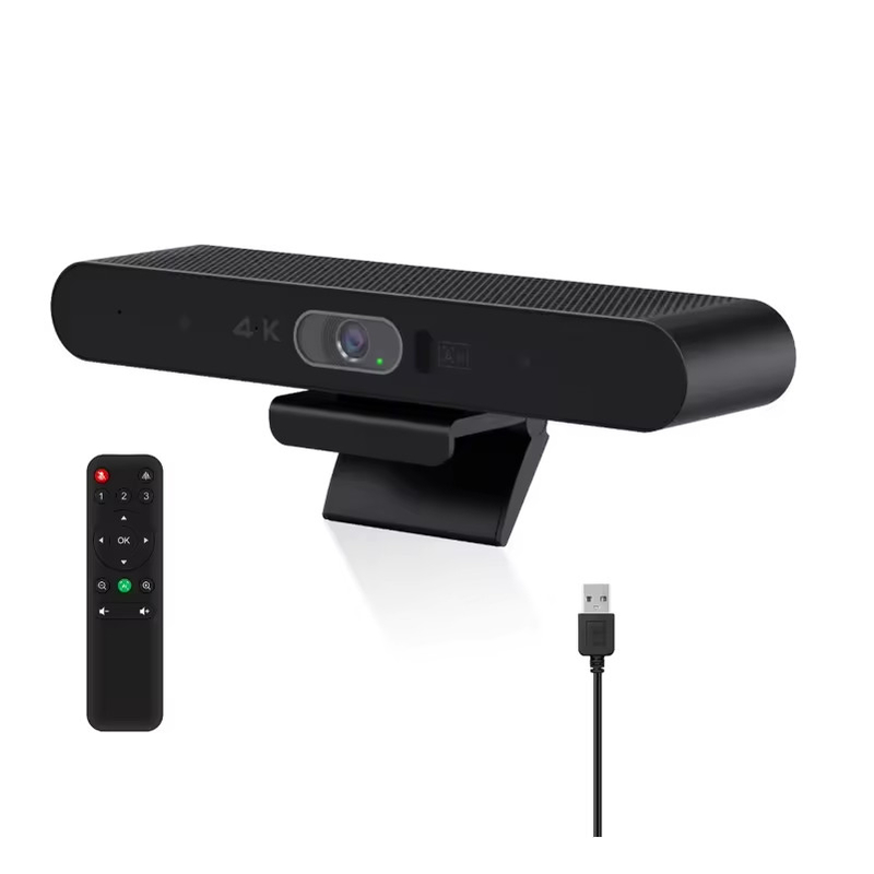 كاميرا مؤتمرات 4K USB شريط فيديو كل شيء في واحد تلفزيون جهاز كمبيوتر شريط صوت فيديو AI كاميرة مؤتمرات إطار تلقائي