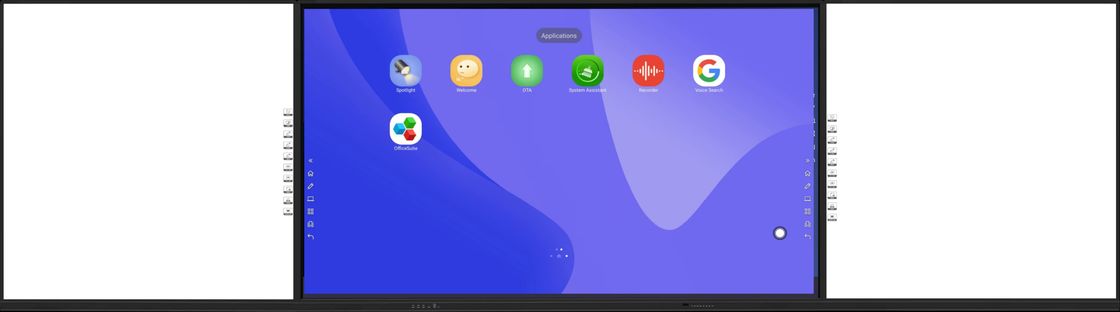 iBoard Factory Android 14 8+128G لوحة مسطحة تفاعلية مع تباين عال 1200: 1 وسرعة المؤشر 100 نقطة / S 20 نقطة لمس مدعومة مع مشاركة الشاشة لوحة بيضاء تفاعلية