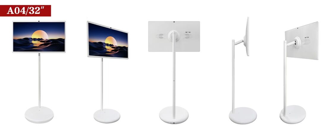 شاشة لمس LCD تفاعلية مقاس 32 بوصة مع شاشة لمس محمولة تعمل بالبطارية