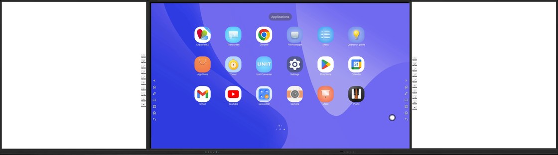 IBoard Factory Android 14 8+128G Win 11 Dual System Interactive Flat Panel IR 20 Touch Supported With Screen Share Interactive Whiteboard With Marker Pen Chalk Writing Side Board For School Education