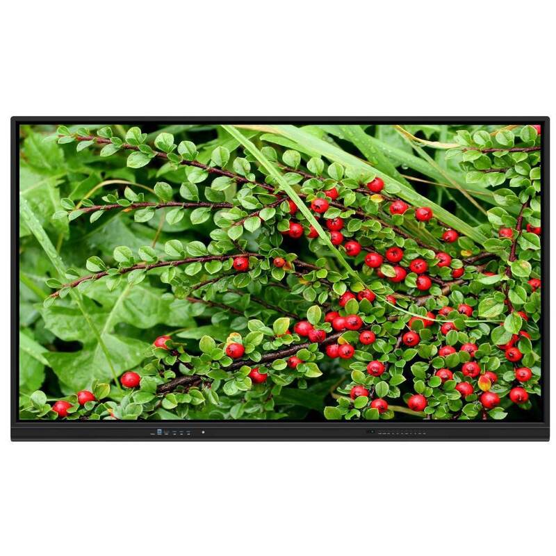 سبورة بيضاء تفاعلية بتقنية LED مقاس 65 و 75 و 86 بوصة مع مكبرات صوت 2 × 15 واط، موجهة أفقيًا، مثبتة على الحائط، للاستخدام المنزلي والتدريس والاجتماعات عبر تطبيق Zoom