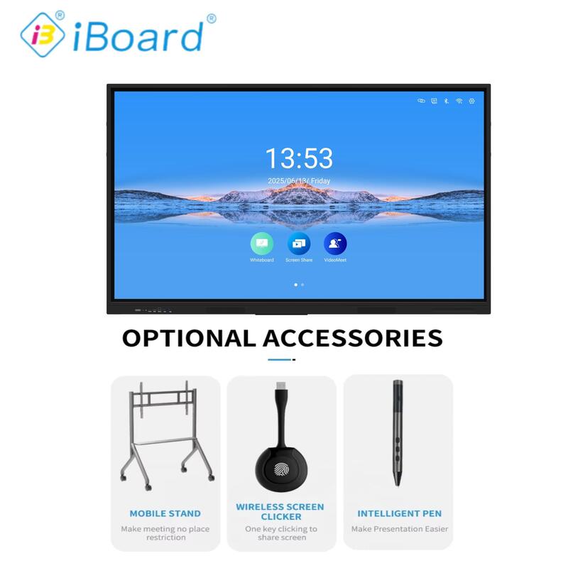 Interactive Infrared Touch 65 Inch 4K UHD Multi-Touch Interactive Touch Screen Monitor with AI Function Android 14 4+32G or 8+128G