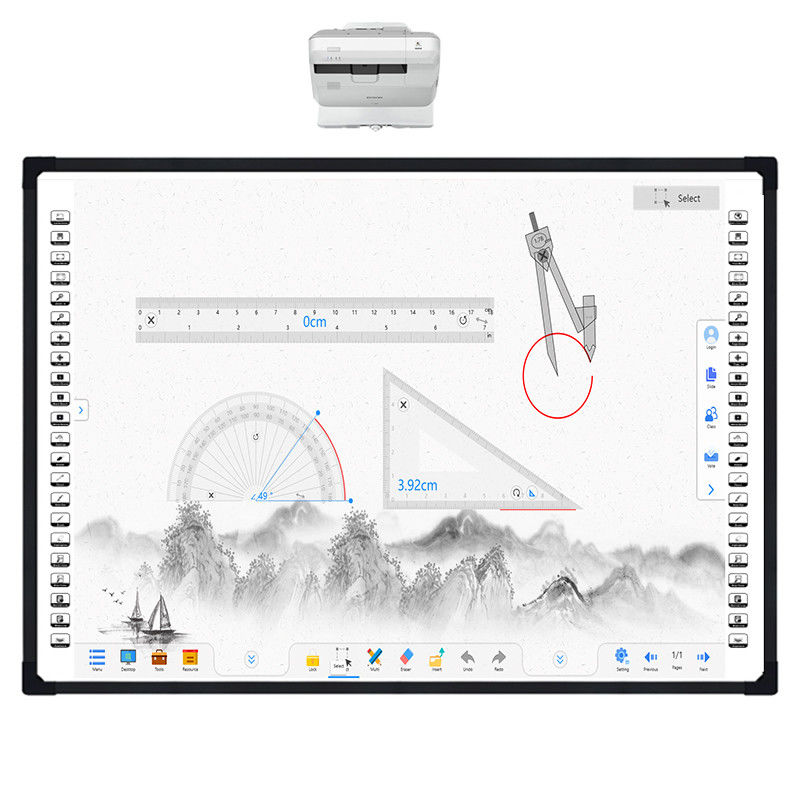 iBoard Factory Digital Smart Whiteboard إطار الألومنيوم سطح السيراميك النانو للتدريس في الفصول الدراسية لوحة اللمس