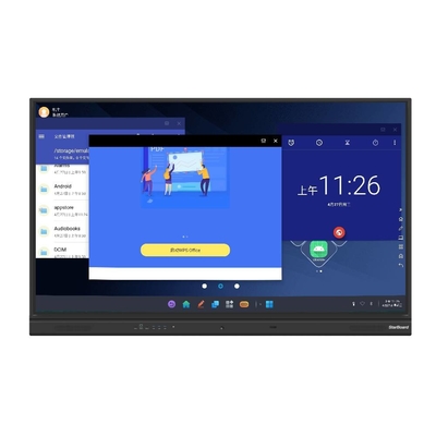 الأشعة تحت الحمراء التفاعلية السبورة Android 11 شاشة تعمل باللمس متعددة المهام