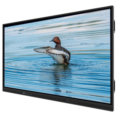 لوحة LCD الذكية Windows OS 10 أو 11 Pro تم تنشيطها اختياري 4K UHD 3840 * 2160 دقة AC 110-240V فولت TF OPS فتحة للتعلم المدرسي في الفصل الدراسي