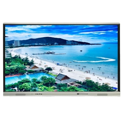 اللوحة التفاعلية الذكية 4k اللوحة اللمسية الكل في جهاز كمبيوتر واحد شاشة تفاعلية مسطحة للاجتماع التعليمي