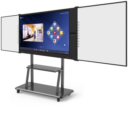 شاشة تفاعلية متعددة الوسائط 75 بوصة 4K مع ماسح وثائق لوحة رسم رقمية مترابطة للاجتماعات المدرسية