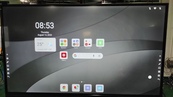 شاشة لمس تفاعلية بتقنية الأشعة تحت الحمراء من مصنع المخرج، شاشة تلفزيون تفاعلية تعمل باللمس، سبورة بيضاء تفاعلية، نظام أندرويد مدمج 13 14 للاختيار، معدات تعليمية مدرسية