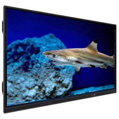 لوحة تفاعلية مسطحة بـ 20 نقطة لمس، سطوع 350 شمعة/متر مربع، وعمر افتراضي 50,000 ساعة لتعزيز التدريس والتعاون