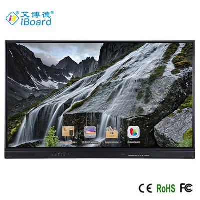 65 بوصة LED السبورة التفاعلية ، Android 9 Smart Flat Panel 10/20 Touch Points Infrared Black